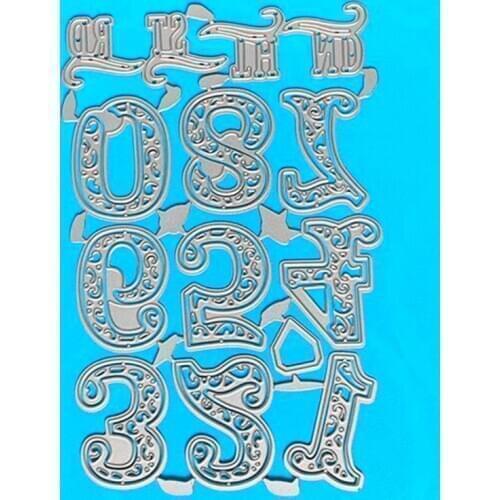 YINISE Metal Cutting Dies For Scrapbooking Stencils NUMBERS DIY Paper Album Cards Making Embossing Folder Die Cuts CUT Mold