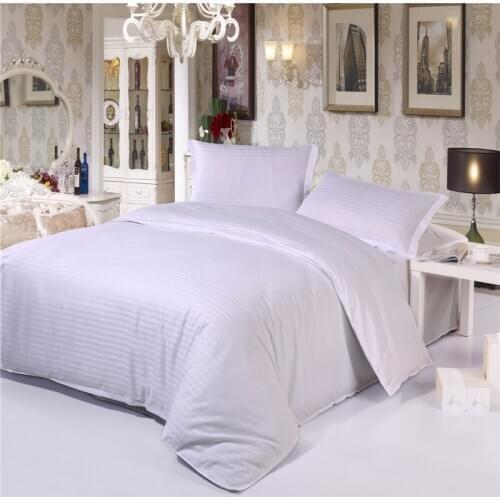 100% Cotton Black White Color Stripe 3pc/4pc Bedding Sets Home Hotel Solid Bed sheet Duvet Cover Flat Sheet Pillowcase #362