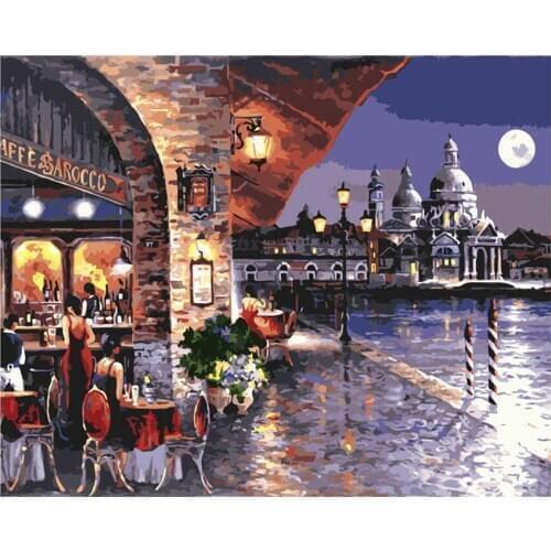 Hand Painted Decoration Factory Wholesale Beauty And Beast Acrylic Digital Oil Painting By Numbers