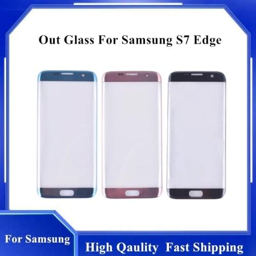 Touch Screen Front Glass Outer Panel For samsung S7 G930 G930F S7 edge G935 G935F LCD Touch screen Glass For Samsung S7 Edge