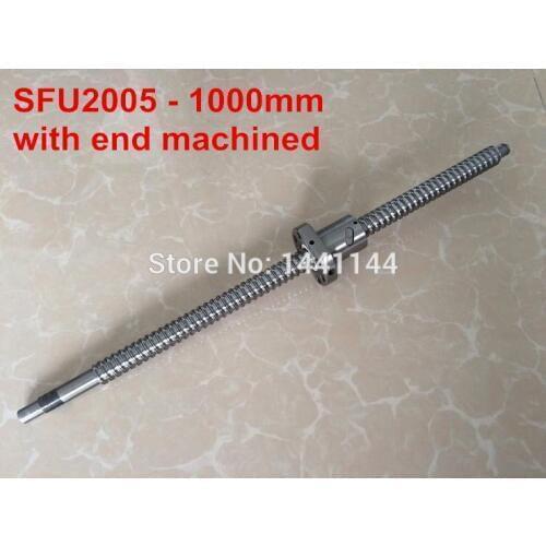 SFU2005 - 1000mm ballscrew + ballnut for CNC