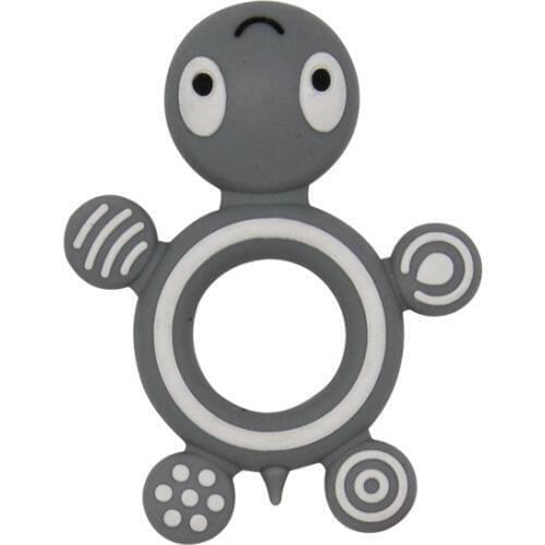 BPA Free Silicone Teethers Food Grade Tiny Rod Teething Necklace Baby Shower Gifts Cartoon Animals Tortoise Teether