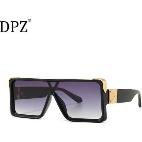 DPZ Fashion Modern Cool Square Shield Style Sunglasses Men 2020 ins Popular Brand Design Sun Glasses Oculos De Sol