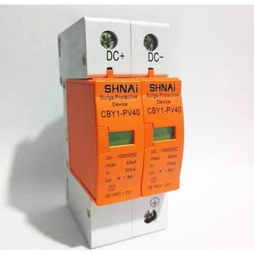 Surge Protective Device SPD DC 500V 800V 1000V 2P DC1000V 20KA~40KA Low-voltage Arrester House din rail 2 Poles Protector