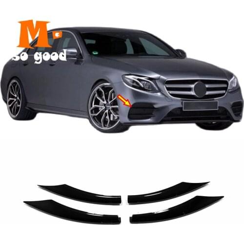For Mercedes Benz E Class 2021 2022 exterior Accessories Carbon/Black Car front fog light lamp eyebrow decor sticker Cover