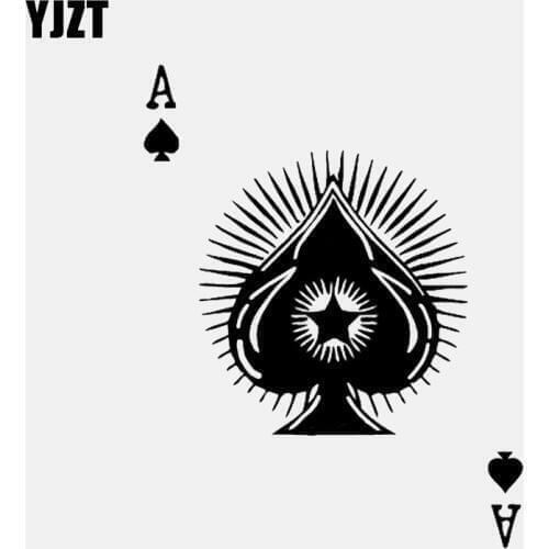 YJZT 9.5*12.2CM Funny Casino Gambling Poker Stickers Decor Vinyl Car Sticker Accessories Silhouette C12-1264
