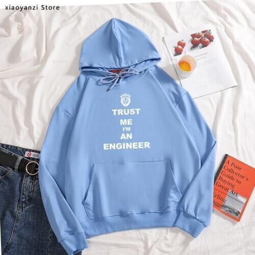 Boutique hoodies New TRUST ME I AM AN ENGINEER KEEP CALM HUMOR sweatshirts Lion Head Crown Letter Printing Brand women pullovers