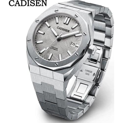 CADISEN 2021 Men Brand Watch Luxury Sapphire Glass Mechanical Wristwatch Stainless Steel Waterproof Automatic Watch Montre Homme