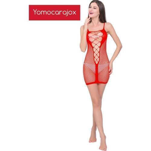 Womens Underwear Uniform Lace Perspective Dress Sexy Hot Erotic Costumes Lingerie Netting Stockings Tights Plus Size Women