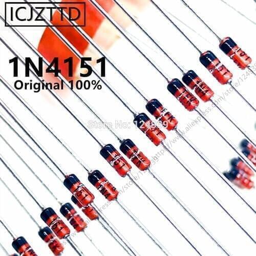 100PCS 1N4150 1N4151 1N4152 1N4150TR IN4150 50V 200MA DO-35 1N4151 1N4151TR 1N4151TAP 50V 150MA 1N4152TR IN4152DO35 NEW Original