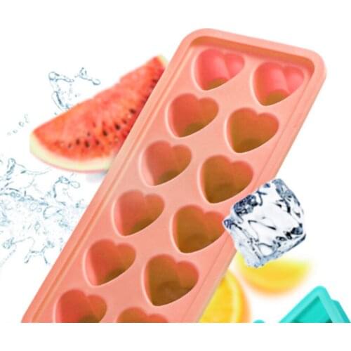 12 Cavities Heart Shaped Silicone Mold DIY Non Stick Candy Chocolate Jello Gummy Ice Mold For Kitchen Tool