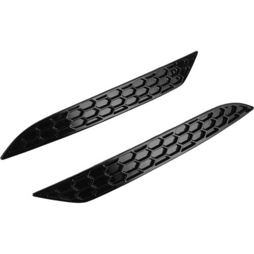 2Pcs Gloss Black Rear Bumper Reflector Honeycomb Delete Set Fit for MK7.5 GTD R2017-2020 Car styling