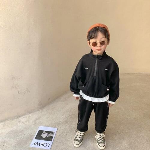 2021 Cool Spring Autumn Childrens Clothes Set Baby Boys Coat + Pants 2pcs/Set Kids Costume Teenage Girl Clothing High Quality