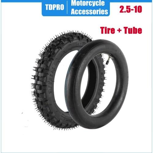 Motorcycle Tyre Accessories 2.50-10 OFF-Road Front Rear Tire Dirt Pit Bike For SDG Baja Coolster 50cc 70cc Tires and Inner Tube
