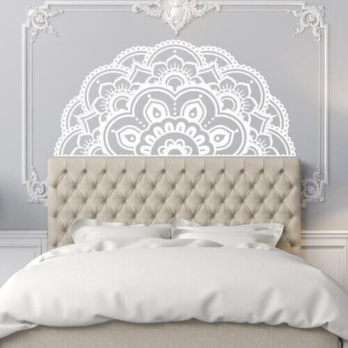 Bohemian Wall Decal Half Mandala Headboard Wallpaper Car Window Vinyl Stickers Yoga Studio Bedroom Home Decoration Wall Art E711