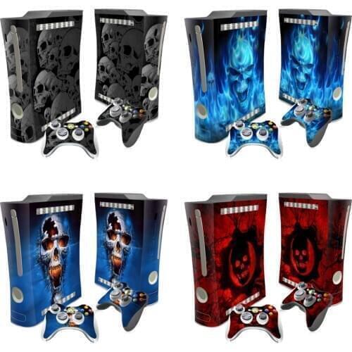 Skull design For Xbox 360 console sticker for XBOX360 vinyl sticker for Xbox360 skin sticker and 2 controller sticker