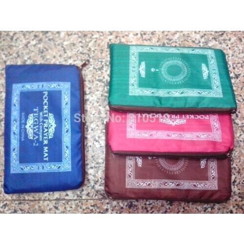 24pcs/lot Travel muslim silk pocket size protable prayer mat