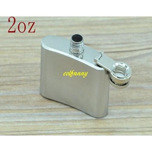 50pcs/lot Fast shipping 2oz Mini Stainless Steel Hip Flask 2 oz flask Can customize logo
