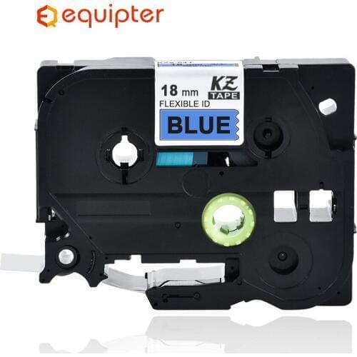 18mm Tze-FX541 Black on Blue Laminated Label Tape Flexible Cable Label Tapes TzeFX541 Tze FX541 tze FX541 for P-touch