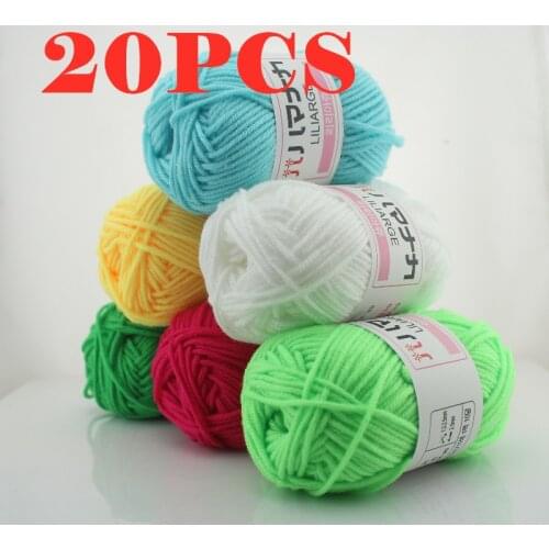 20pcs Cotton Knitting Yarn Anti-Static Apparel Sewing Yarn Hand Knitting Scarf Hat Yarn crochet knitting yarn