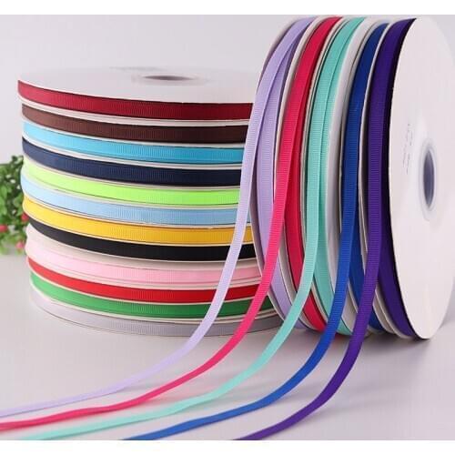 Grosgrain Satin Ribbon DIY Ribbons for Bow Crafts Gifts Wrapping Christmas Home Party Decoration Solid Color 6 Mm 100 Yards