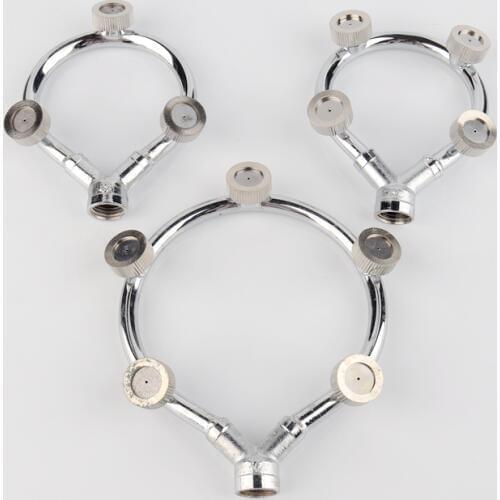 Stainless Steel Multi Head Round Atomizing Nozzle Annular Sprinkler Head for Mobile Sprayer Mushroo For Garden Water Mist