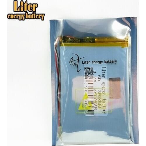 3.7v li po li-ion batteries 3.7V polymer lithium battery 398088 3800mAh Rechargeable Battery For Tablet PC DVD PDA MID