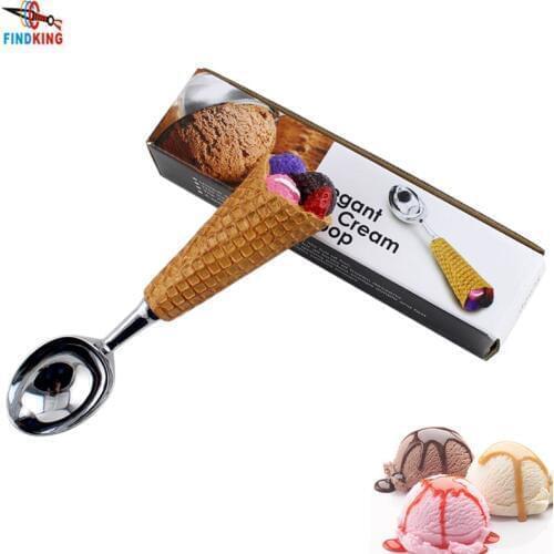 FINDKING Ice cream scoop Cream Dipper Spoon DIY tools Resin Handle Stainless Steel Ice Cream Spoon stacks fruit Kitchen Gadgets