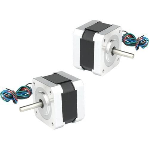 2 Pcs Mini Stepper Motor 42mm 0.9 Degree 4 Lead 12V 200rpm For 3D Printer
