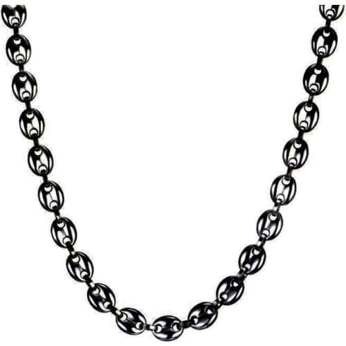 Fashion Hip Hop Style High Quality Metal Coffee Beans Link Chain Necklace Mens Rock Punk Party Jewelry