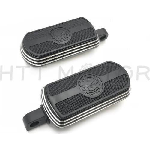 Aftermarket Motorcycle BLACK Front & Rear Foot Pegs Footrest For 1984-2017 All Harley-Davidson (Road King/ Street Glide/ CVO)