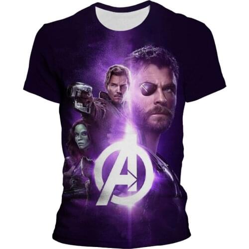 Marvel The Avengers Men Clothes 2021 NewSummer Print Short Sleeve T-shirt 3D Print T Shirt Casual Breathable Funny T Shirts