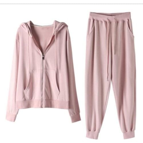 2020 New Women Sportswear Casual Long Sleeve Gym Clothing Autumn Tracksuit Women Set Fitness Clothing Zipper Sport Clothing