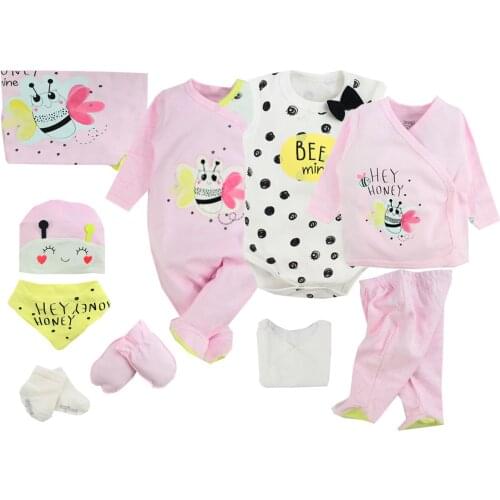 Baby Girl Boy Babies Newborn Clothing 10-pcs Hospital Outlet Custom Fabric Antibacterial Babies Healthy Safe Outfit Sets Dresses