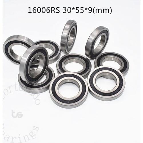 16006RS 30*55*9mm 1Piece free shipping bearing 16006 16006RS chrome steel deep groove bearing