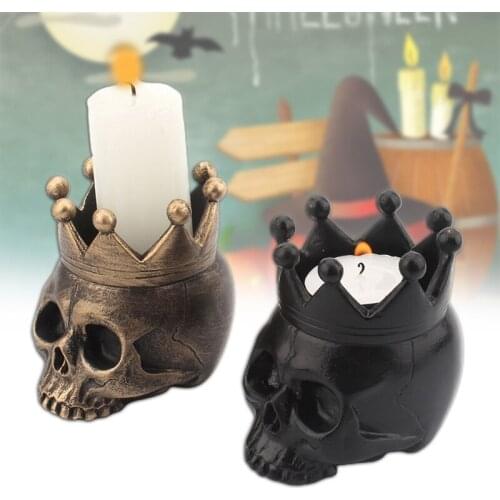 Skeleton Candle Holder Frightening Resin Candlestick Crafts for Party Halloween Decoration can CSV