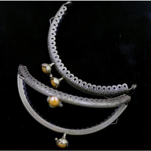 Resin Flower Head Arch Ruffled Women Clutch Purse Frame Kiss Clasp Lock 10.5cm Handbag Handle DIY Luggage Hardware Accessories