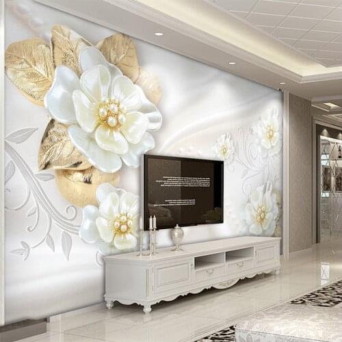 Custom Photo Wallpaper For Walls Roll 3D Embossed Flower Modern Simple Living Room TV Background Mural Wall Papers Home Decor