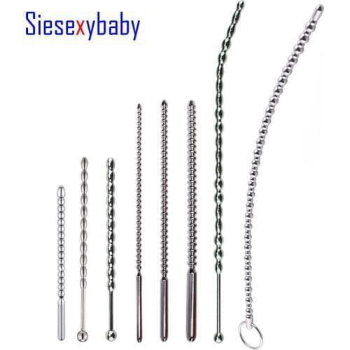 Stainless Steel Penis Plug Beards Urethral Sounds Sex Toys for Men Stretching Urethral Dilators Catheters DB-078 Series