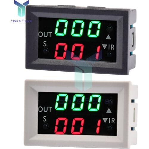 12V Time Relay Cycle Digital Dual LED Display Delayed Relay Module Control Switch Adjustable Timing Relay Time Delay Switch