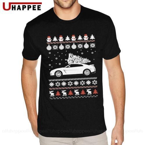 Oversized R35 - Awesome Christmas Sweater For R35 Lovers JDM Tee Shirt for Men Custom Short Sleeves Yellow Crew Shirts