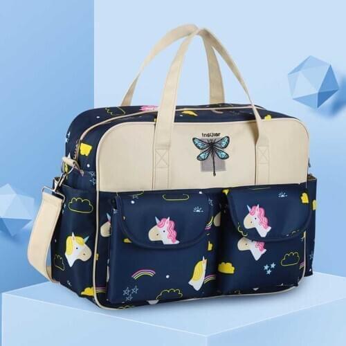 New Waterproof Nylon Print Shoulder Mother Bag Multi-function Messenger Portable Mother And Baby Bag Large Capacity Mummy Bag