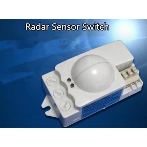 High quality AC220 100W Microwave Radar MR-WB120 Sensor Switch for Panel Ceiling Light Entrance Stairs Sensing range 1-8 meters