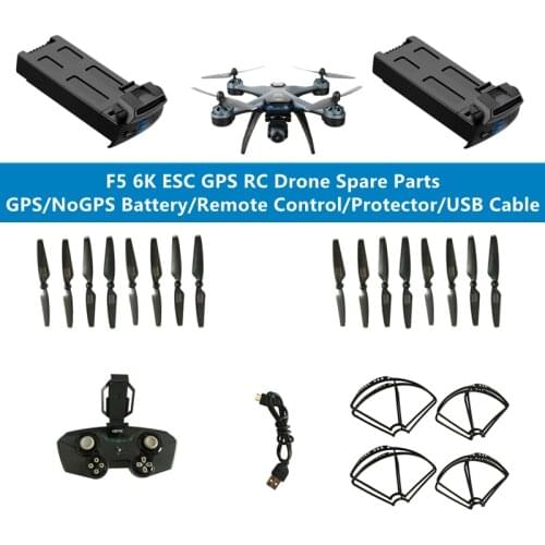 F5 6K RC Drone Spare Parts 3.7V 2000mAh/7.4V 2000mAh Battery/Blade/Remote Controller/Protector/USB For F5 Quadcopter Accessories