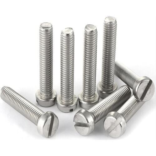 10pcs Stainless steel pan head slotted round head screw m1.6m2m2.5m3m4m5m6m8m10
