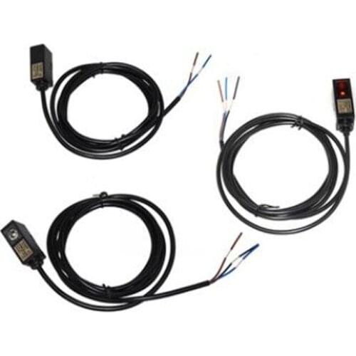 2PCS Square photoelectric laser sensor E3S Photoelectric switch sensor SYME3K-L30N1 Adjustable within 30cm NPN PNP normally open