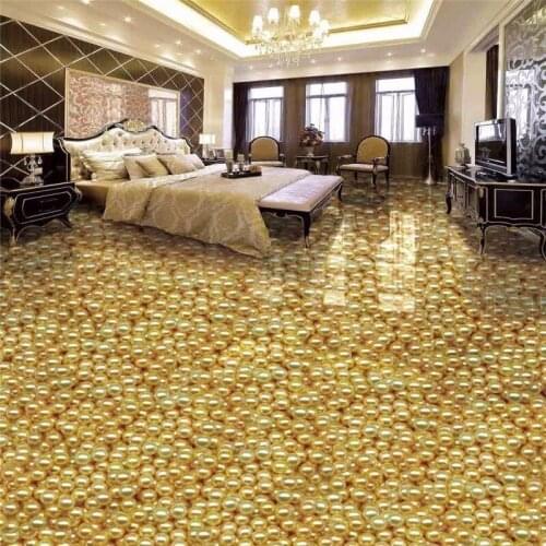 Beibehang 3D personalized custom floor paste pearl high - definition bedroom waterproof anti - skid wear - resistant painting