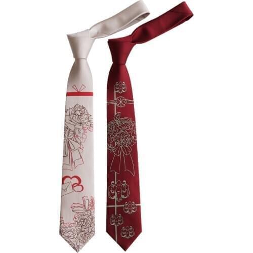 Free shipping New Mens male fashion Original casual design First love female baby pink wine red 7cm necktie hand-painted rose
