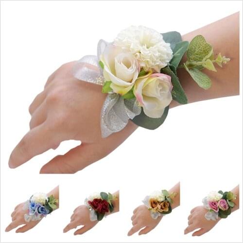 Wrist Corsage Decorative Artificial Flowers Wedding Oranment Supplies