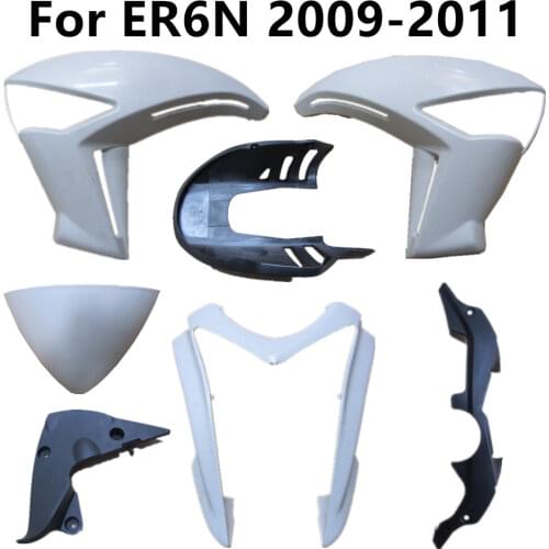 For ER6N 2009-2010-2011 Unpainted Bodywork ABS Injection Motorcycle Plastic Parts Fairing Components Kits Pack Left and Right